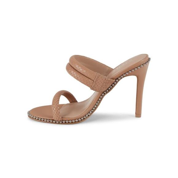 BCBG Jenni Snake-Embossed Heel Sandals Sz 9.5 - Picture 7 of 7